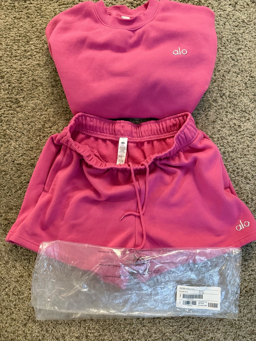 ALO Accolade Set in Large - Crewneck + Shorts
